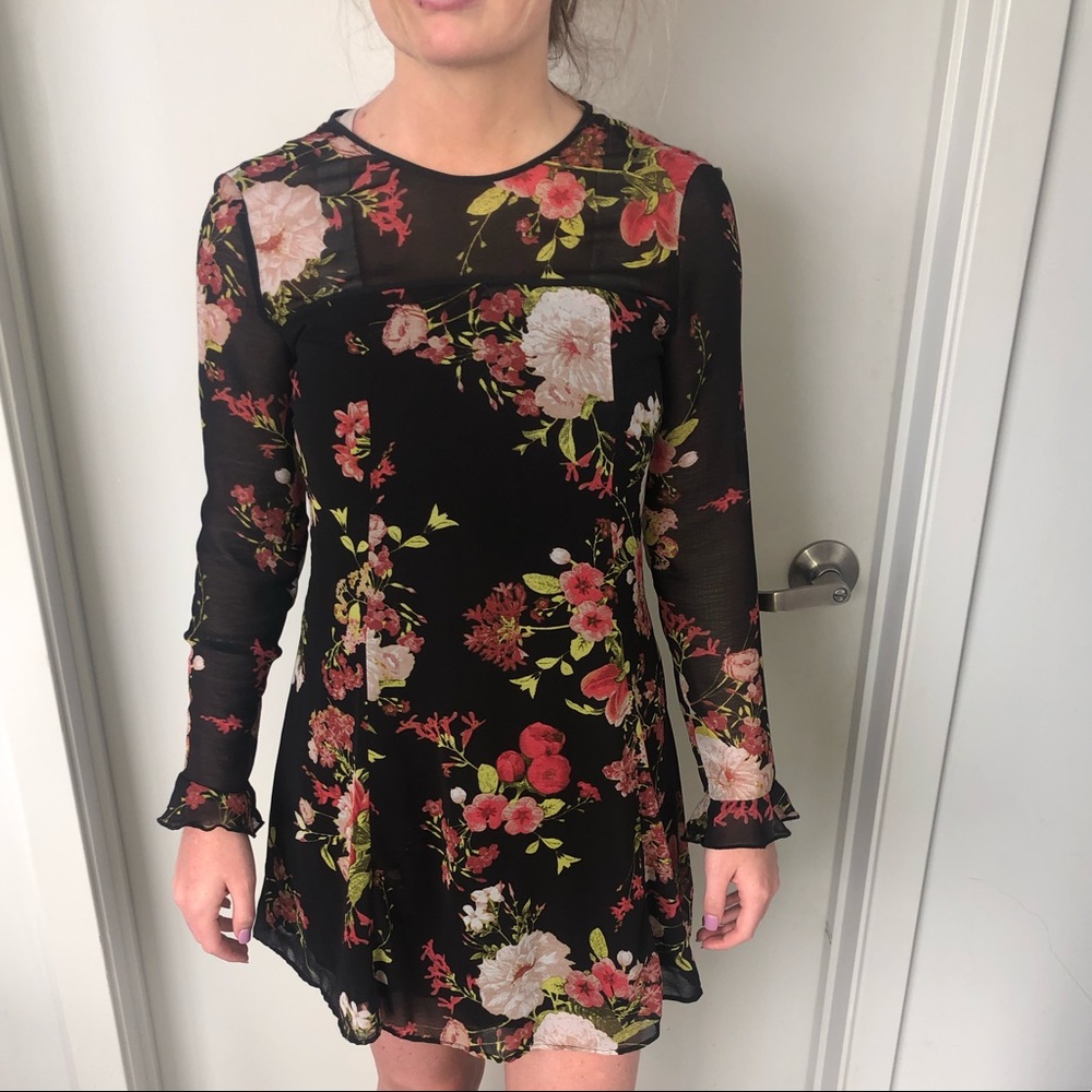 Urban Outfitters Floral Black Dress